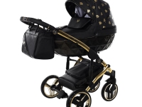 Junama Glow v2 diamond carro de bebé negro oro